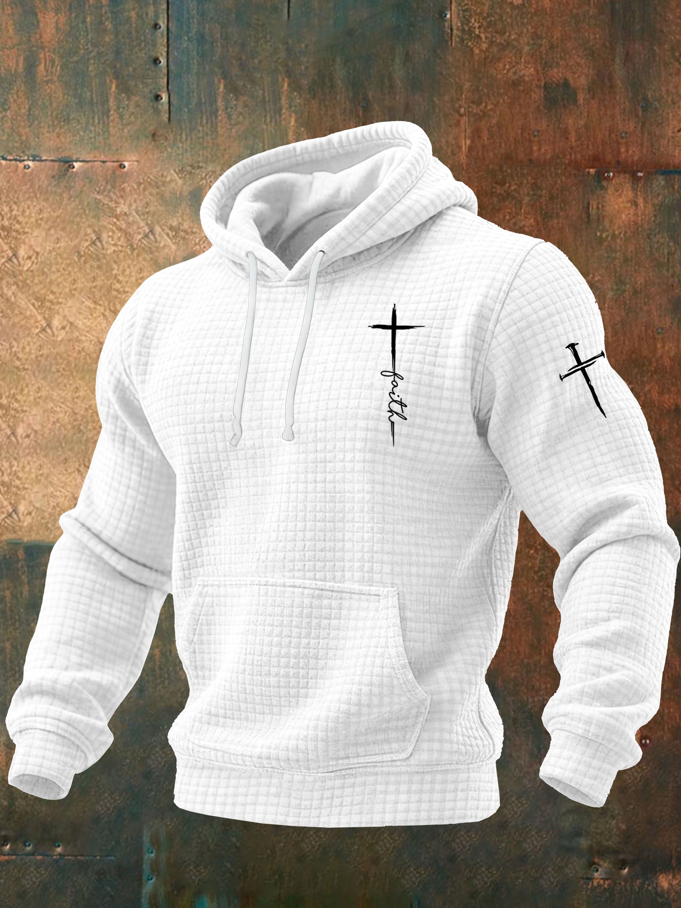 Sudadera con capucha Faith estampado sudadera-Fast Shipping para hombre