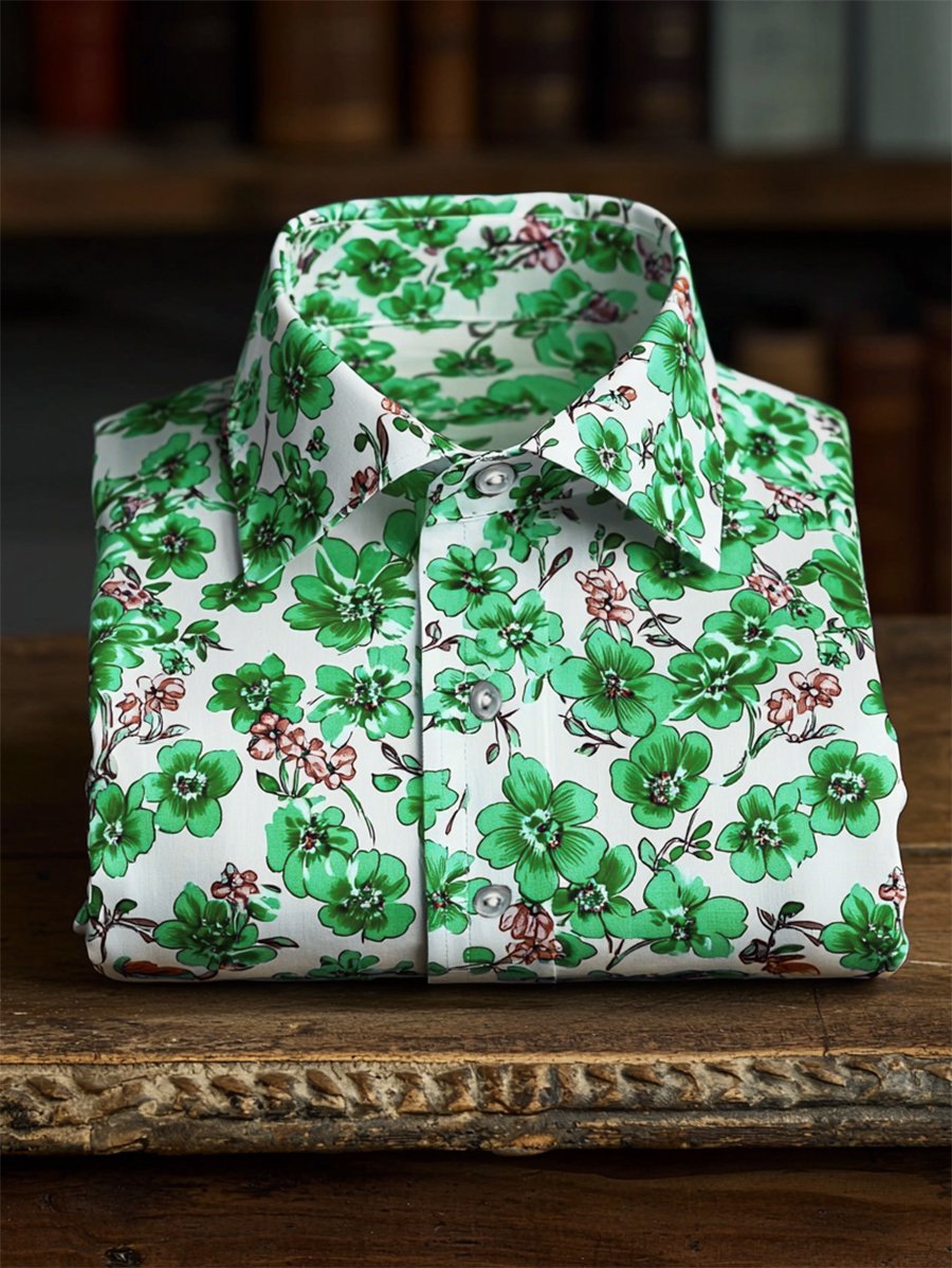 Camisa Resort casual floral Art de manga corta para hombre