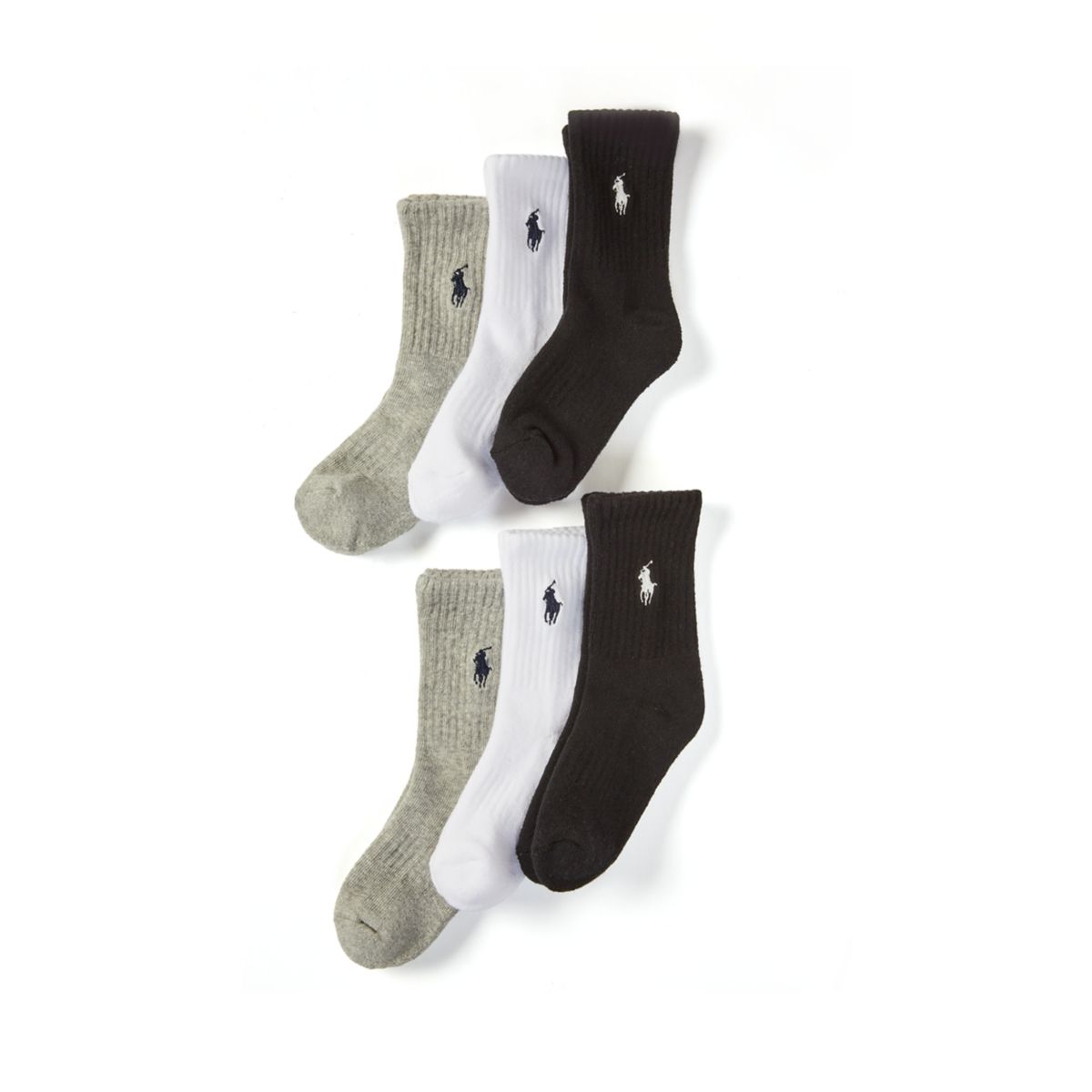 Boys 4-11 Cotton Blend Crew Socks - 6-Pack - 3