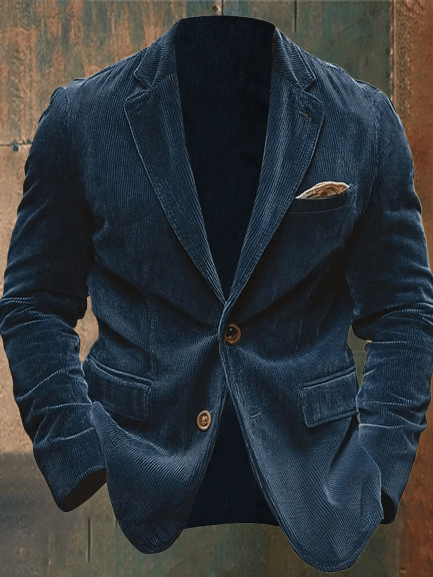 Chaqueta mid-length para exterior pana para hombre