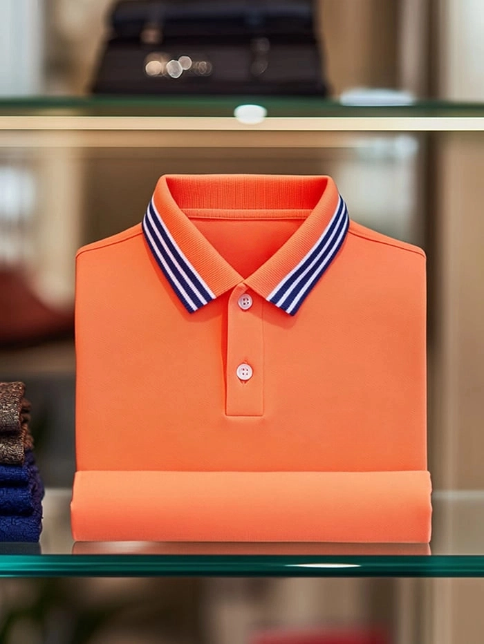 Camisa polo clásico ejecutivo Button de manga corta para hombre