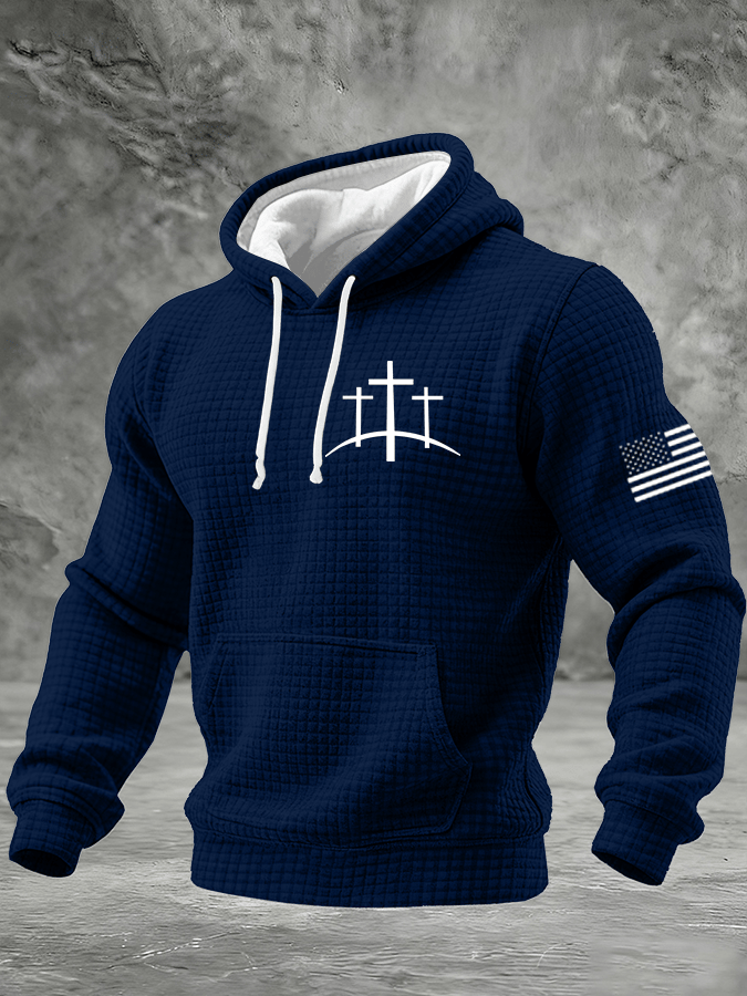 Sudadera Faith estampado Checkered Fabric Hooded para hombre