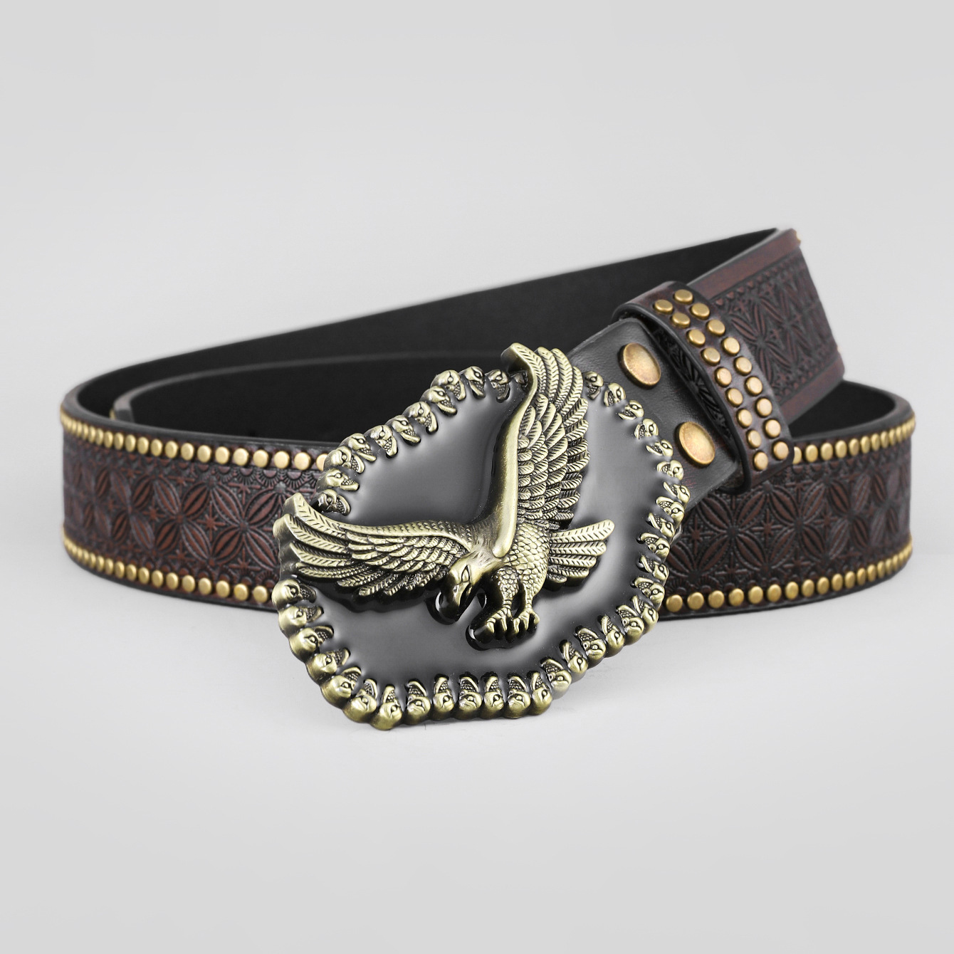 Cinturón 2025 Trendy retro Western mezclilla para hombre
