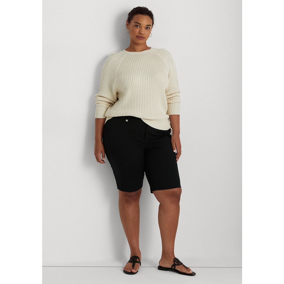 Plus Size Bi-Stretch Twill Short - 4