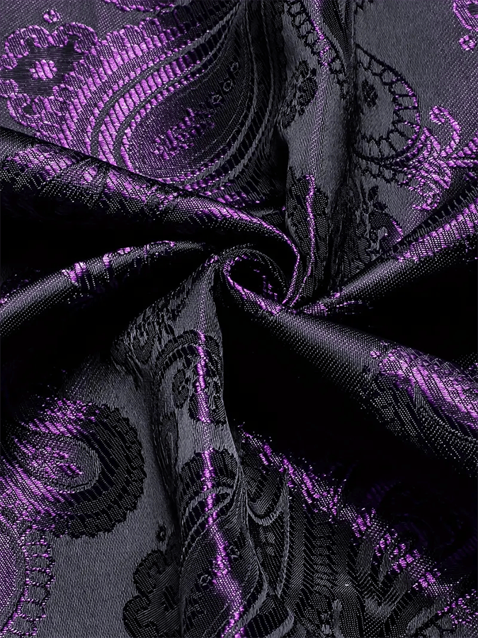 Camisa seda ejecutivo de lujo Design estampado de manga larga para hombre