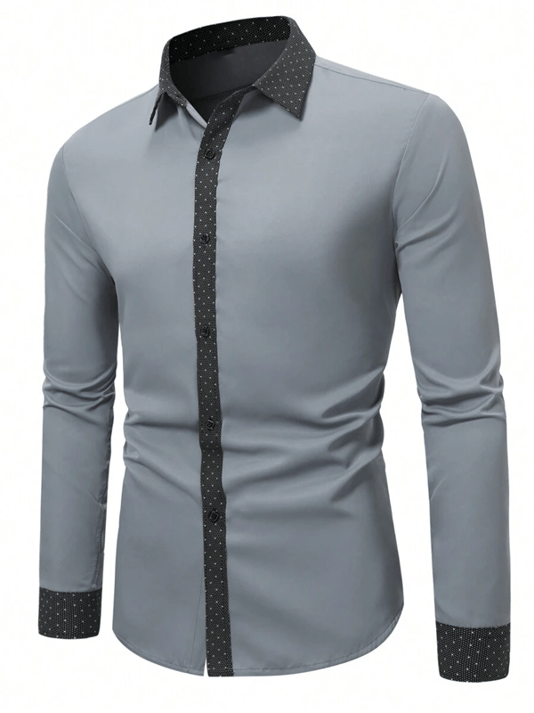 Camisa ejecutivo casual de manga larga para hombre