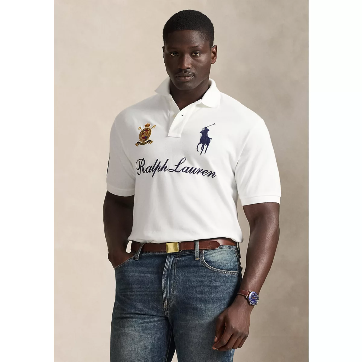Big & Tall Big Pony 20th Anniversary Crest Polo Shirt - 1