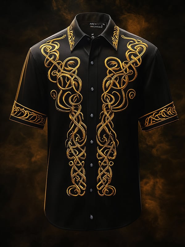 Camisa retro Gothic Dark para hombre