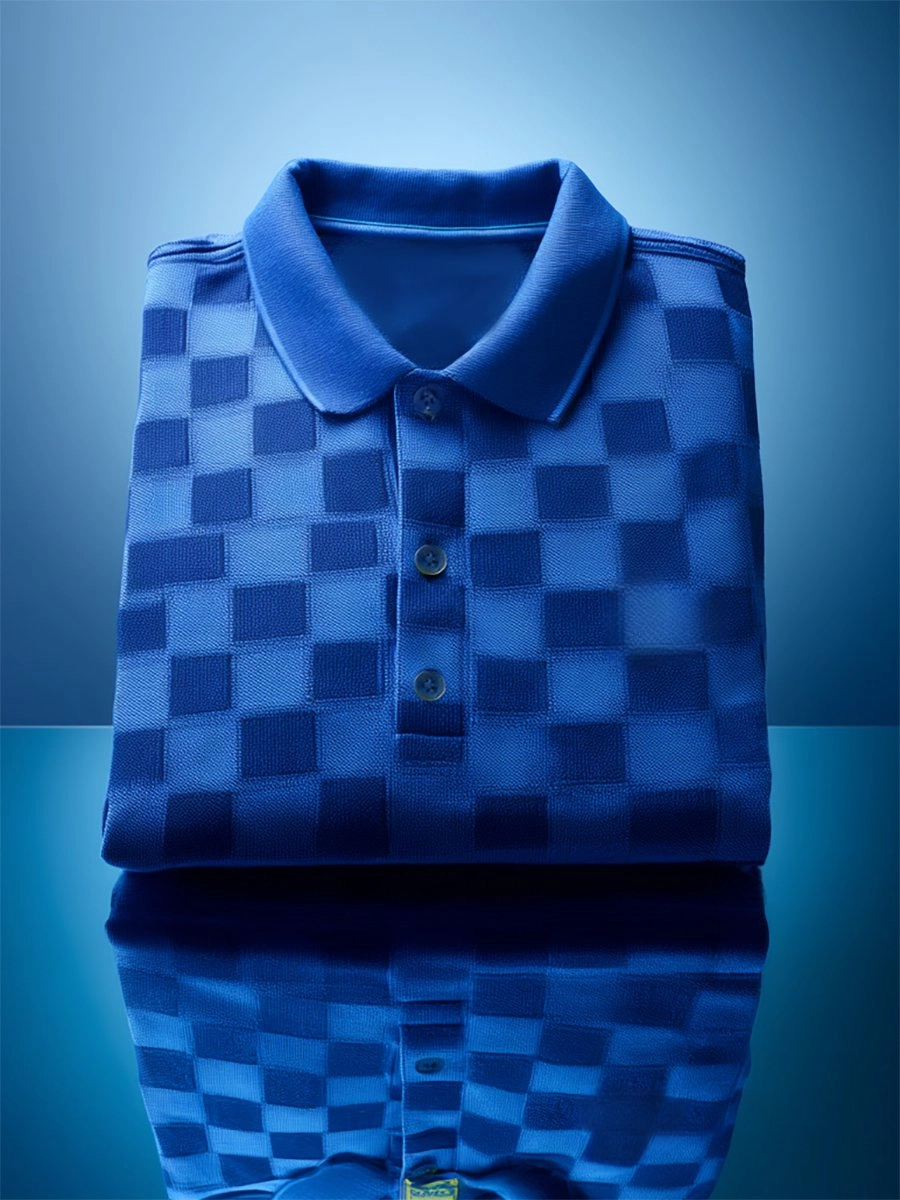 Camisa polo ejecutivo casual Button de manga corta para hombre