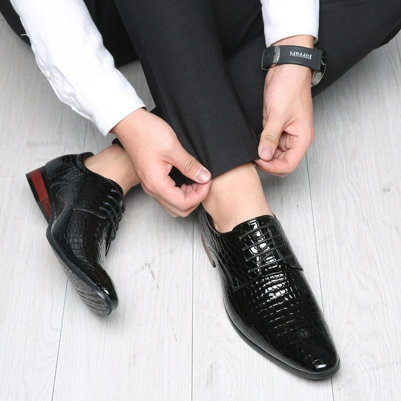 Zapatos ejecutivo casual British Style de moda cuero para hombre