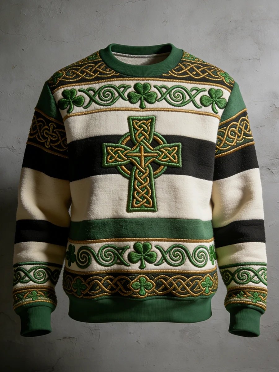 Sudadera casual retro St. Patrick's Day para hombre