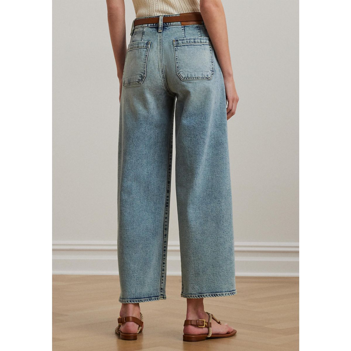 High Rise Wide Leg Cropped Jeans - 2