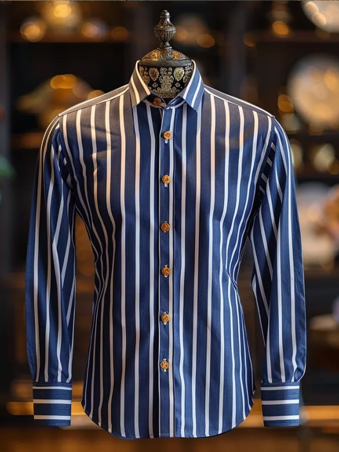 Camisa ejecutivo Ethnic diseño solapa para hombre