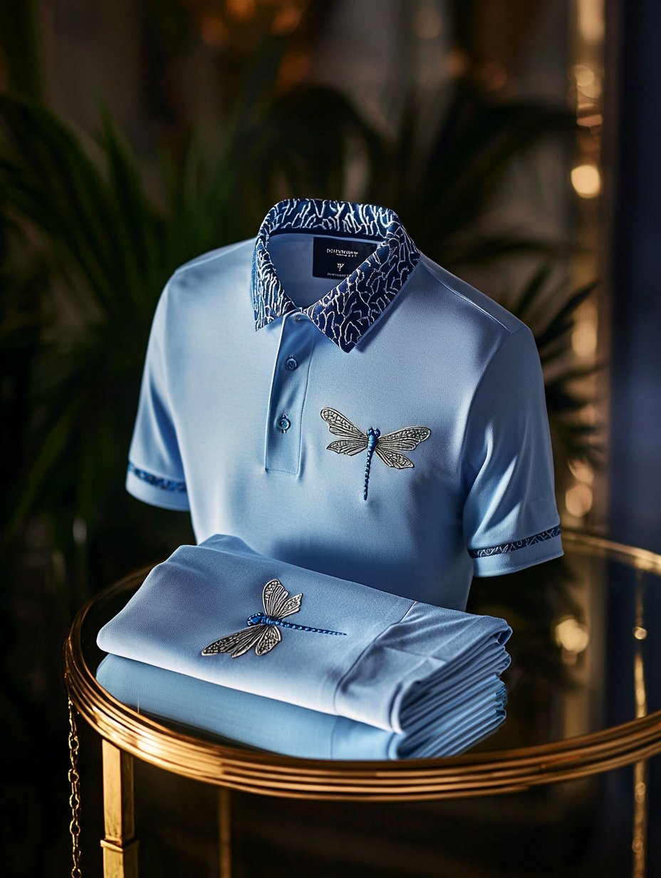 Camisa polo ejecutivo casual Button de manga corta para hombre