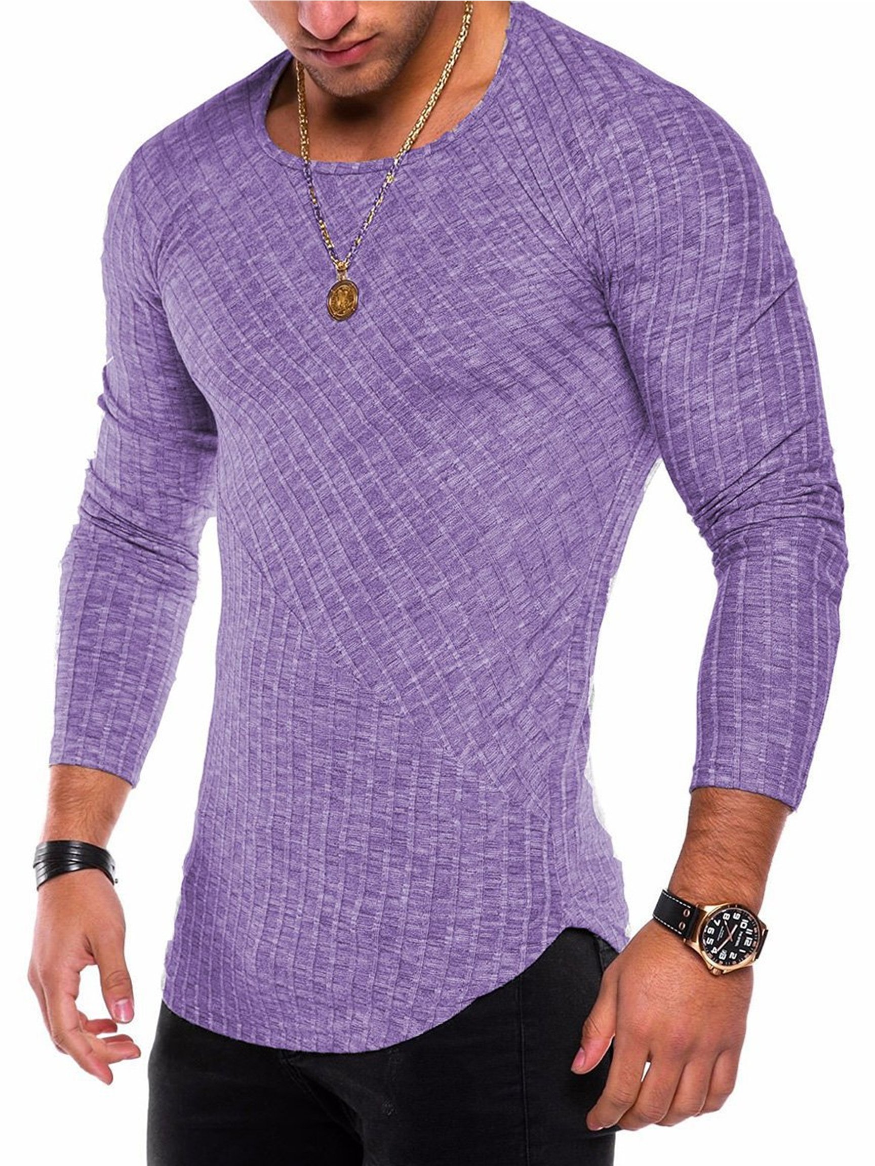Camiseta casual and Comfortable Patchpara trabajo de manga larga para hombre