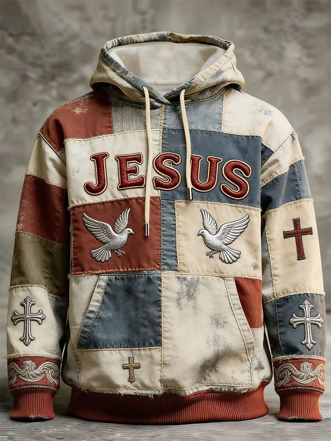 Sudadera casual retro estampado de manga larga Hooded -Fast Shipping para hombre