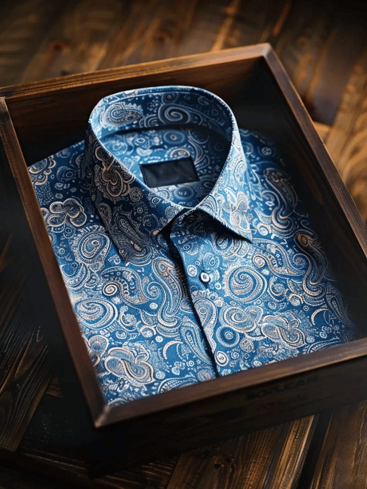 Camisa elegante Romantic a rayas de manga larga para hombre