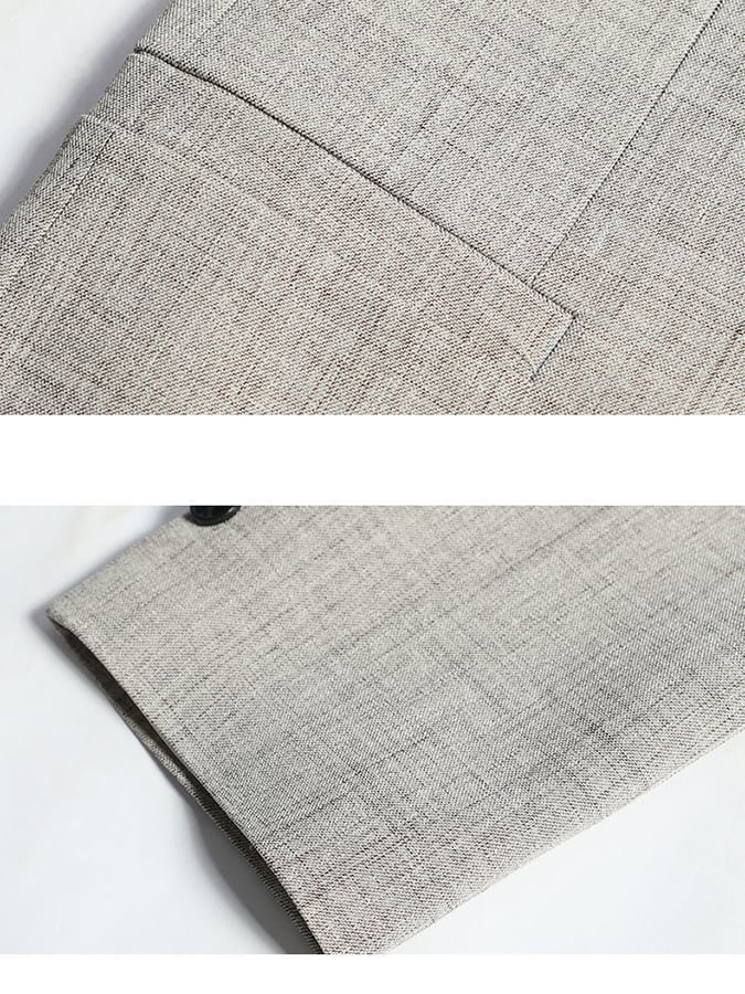 Saco para trabajo Office Notched cuello Solid Regular Fit para hombre