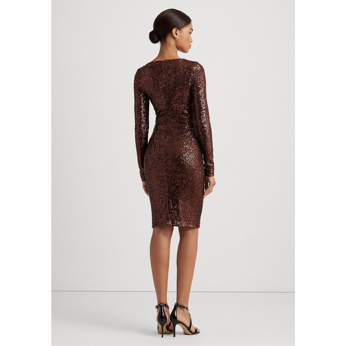 Women's Twist-Front Sequined Cocktail Dress - 2