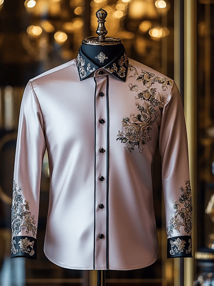 Camisa ejecutivo casual de manga larga para hombre