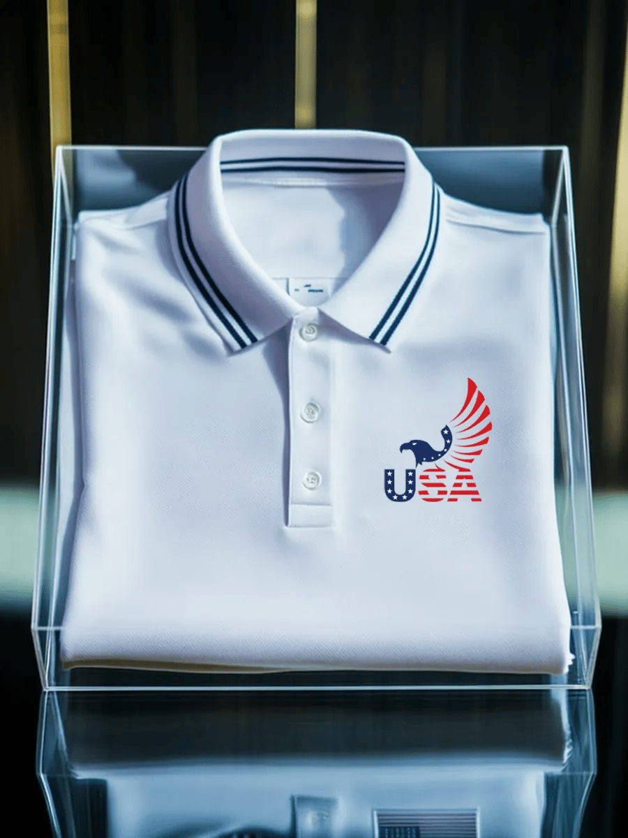 Camisa polo retro American Eagle estampado para hombre