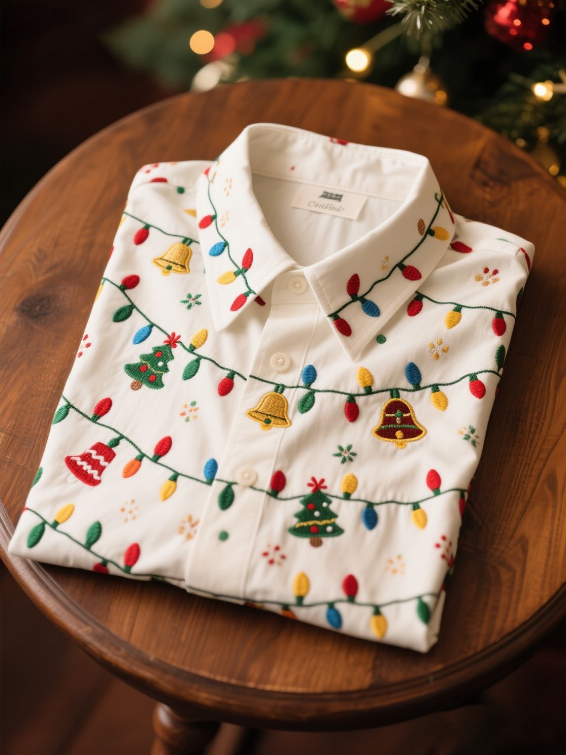 Camisa casual Christmas de manga larga para hombre