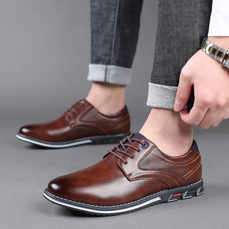 Zapatos British Style casual ejecutivo formal cuero para hombre