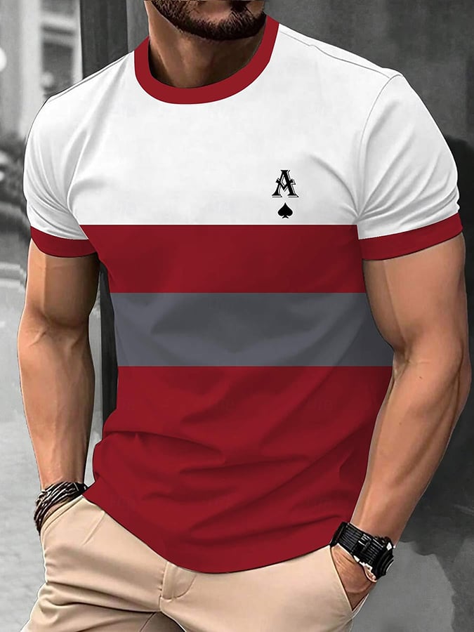 Camiseta ejecutivo casual estampado para hombre