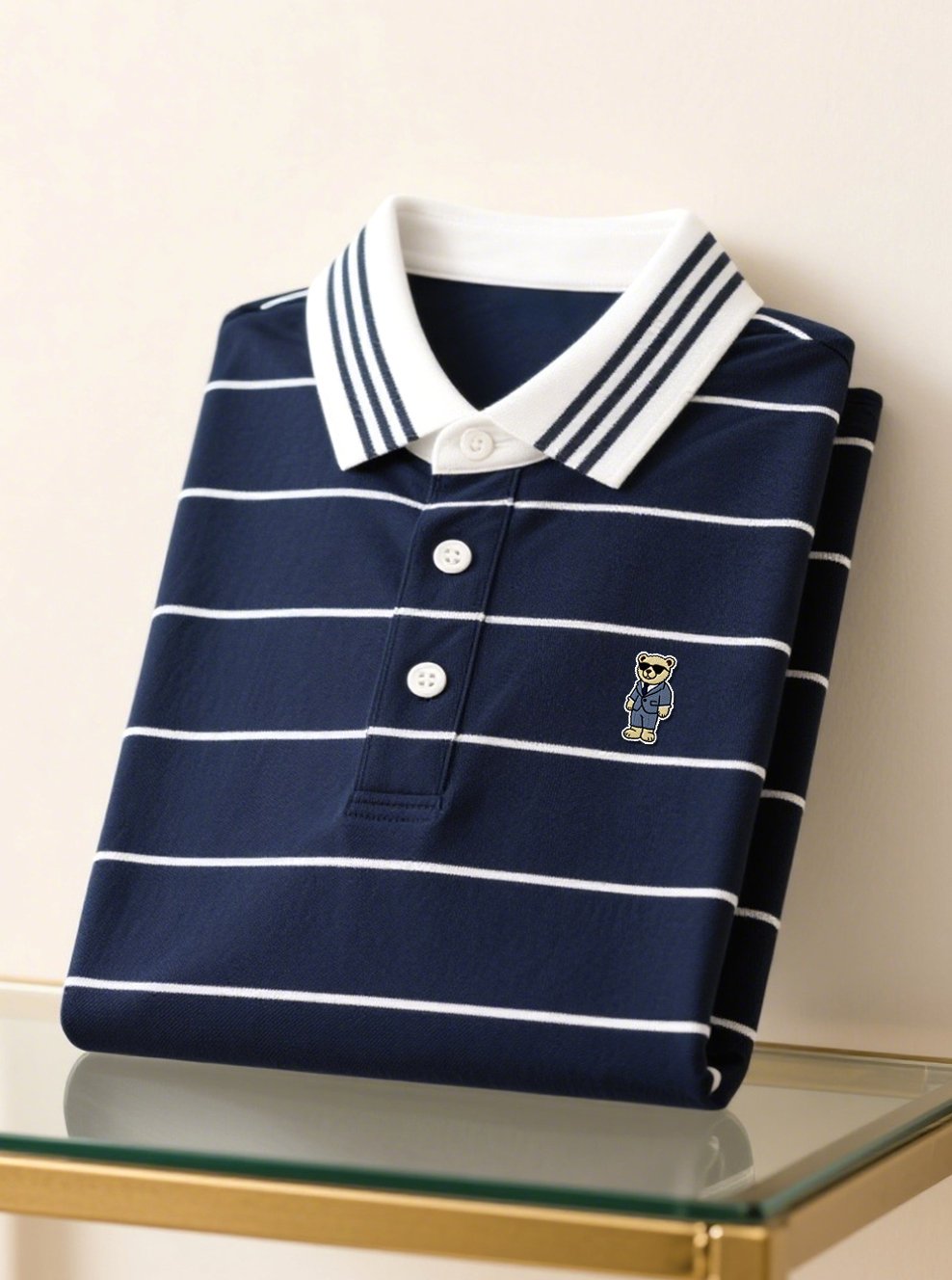 Camisa polo ejecutivo casual Button de manga corta para hombre
