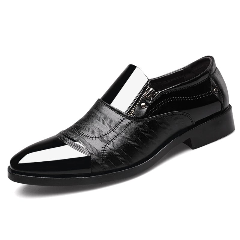Sandalias ejecutivo cuero zapatos Slip-On Hollow Out Single zapatos para hombre