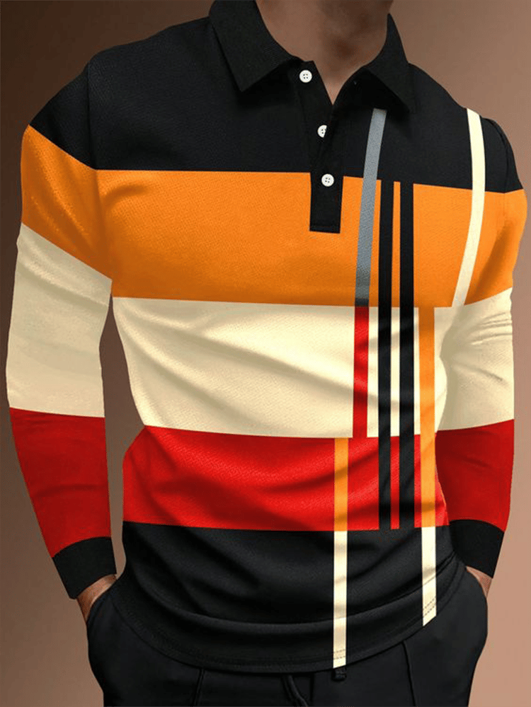 Camisa ejecutivo casual a rayas con cierre para hombre