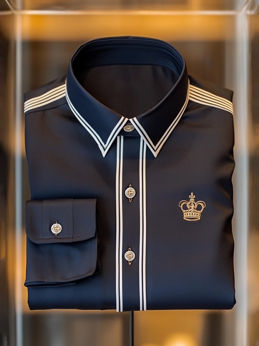 Camisa para exterior casual rayas de manga larga para hombre