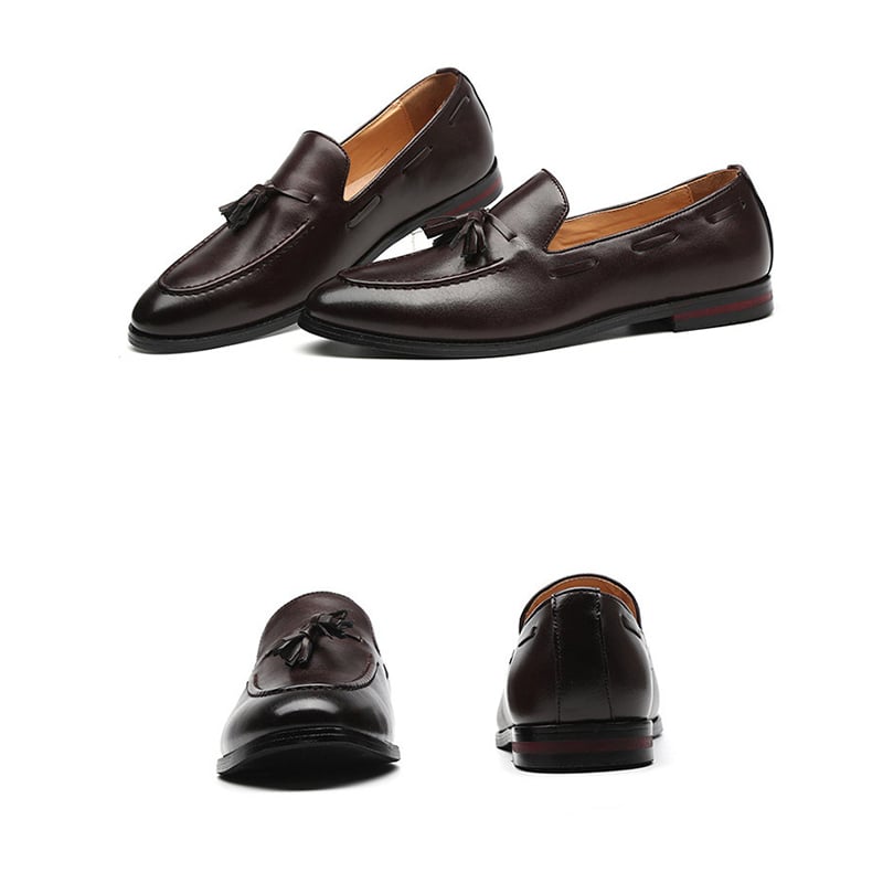 Zapatos de moda vintage Tassel cuero para hombre