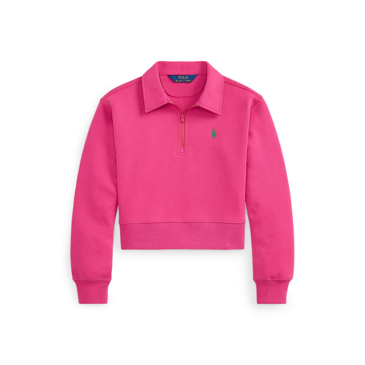 Girls 7-16 Double-Knit Collared Boxy Sweatshirt - 1