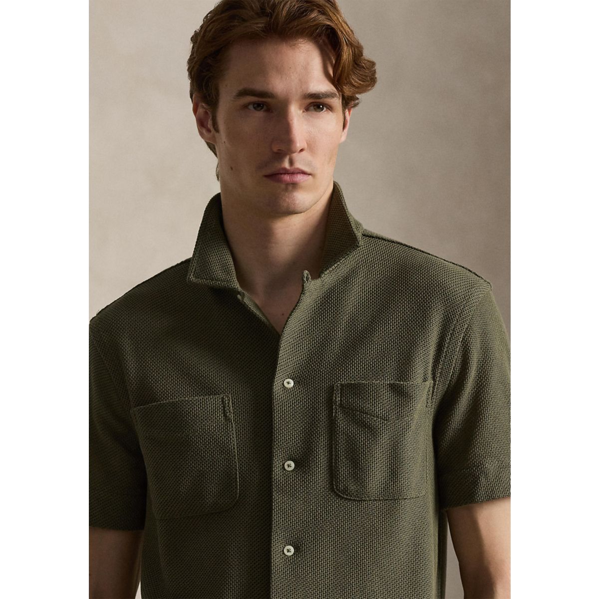Textured Pointelle Camp Shirt - 3