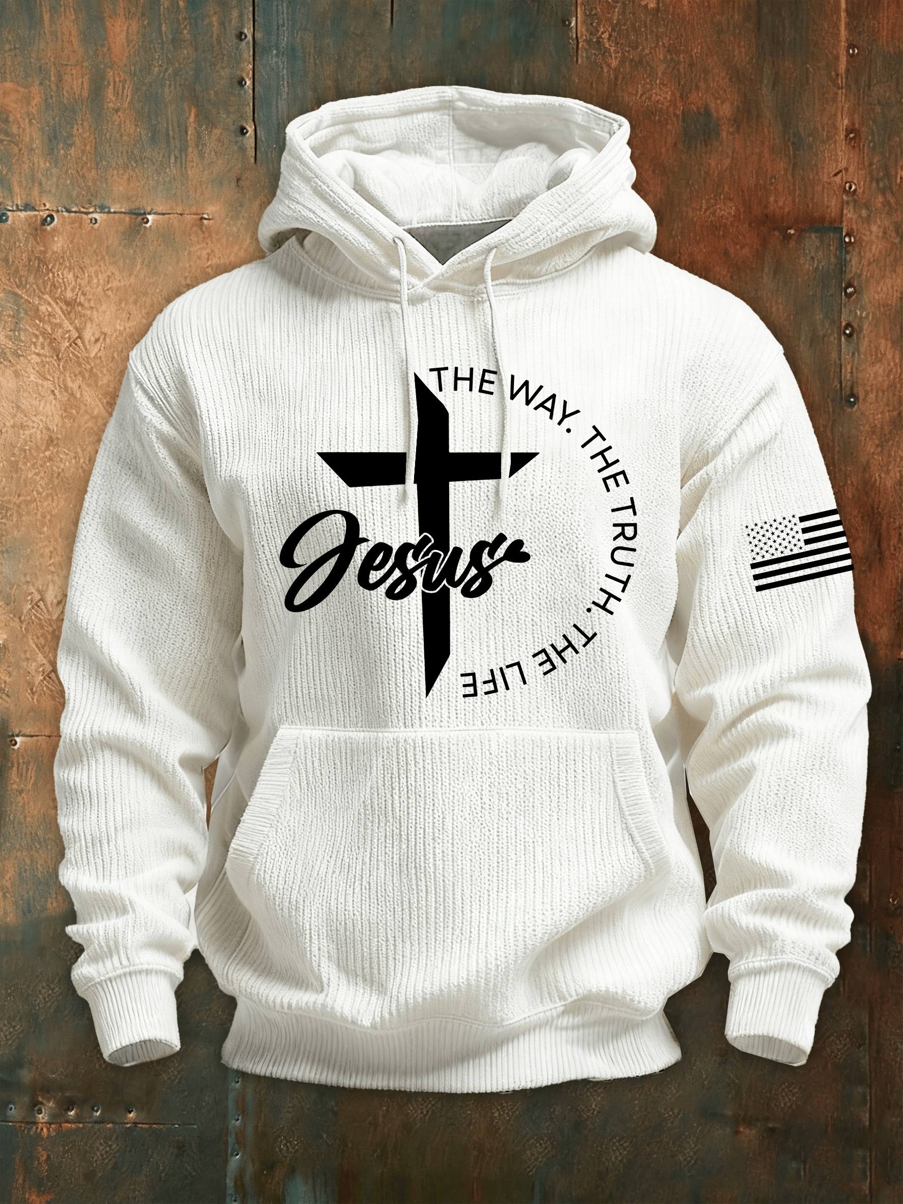 Sudadera Faith estampado tejido con gorrasucha para hombre