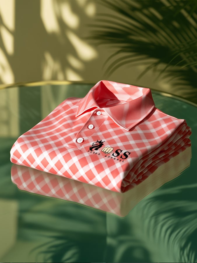 Camisa polo ejecutivo casual estampado para hombre