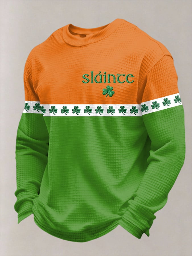 St. Patrick's Day estampado casual Top para hombre