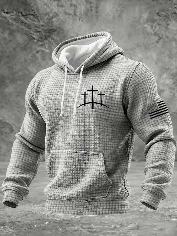 Sudadera Faith estampado Checkered Fabric Hooded para hombre