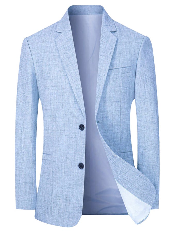 Saco para trabajo Office Notched cuello Solid Regular Fit para hombre