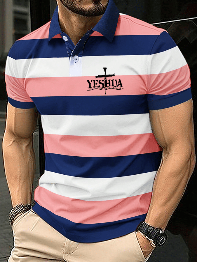 Camisa polo Faith estampado casual para hombre