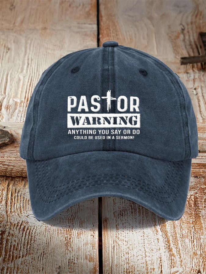 Pastor Warning Anything You Say Or Do Could Be Used In A Sermon estampado Baseball Cap