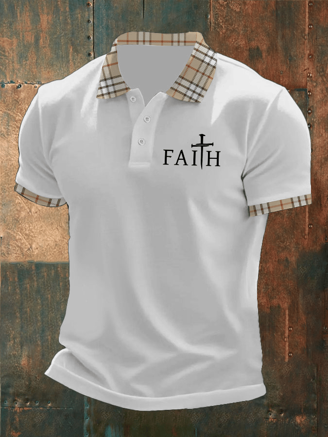 Camisa polo Faith estampado casual para hombre