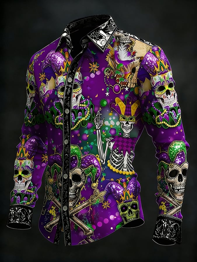 Camisa casual New Orleans Carnival para hombre