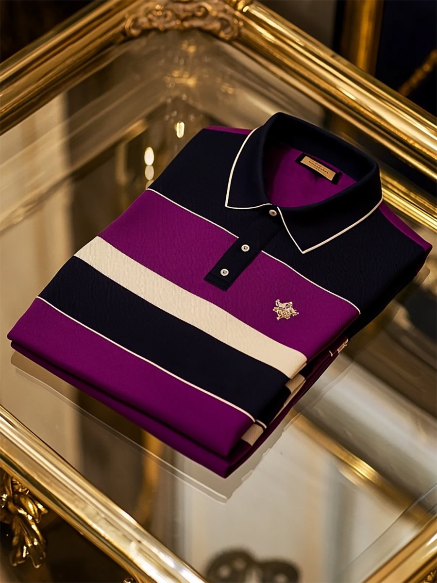 Camisa polo casual ejecutivo de manga larga para hombre