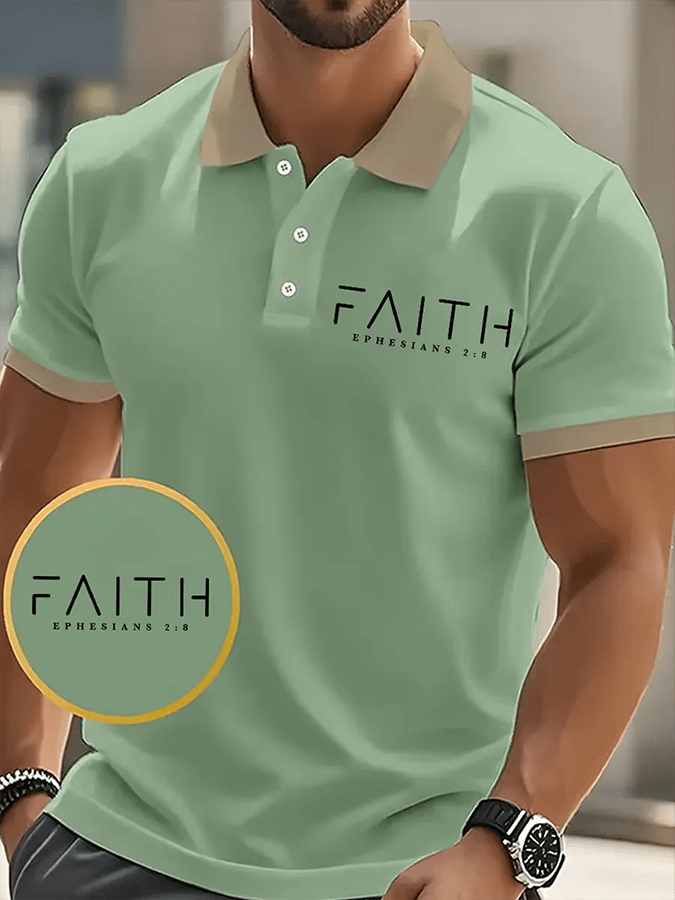Camisa polo Faith estampado casual para hombre