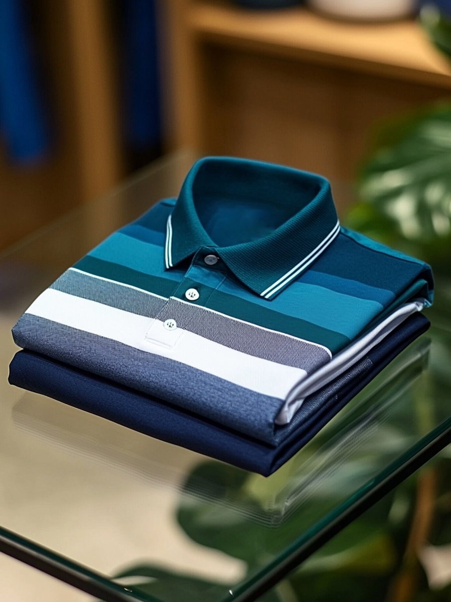 Camisa polo vintage ejecutivo de manga larga para hombre
