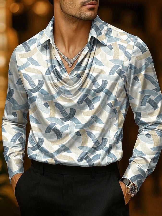 Camisa ejecutivo casual satén para hombre