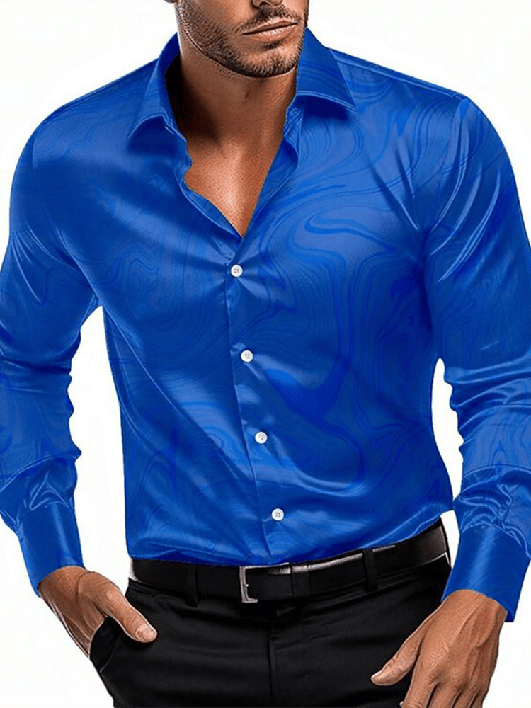 Camisa de lujo ejecutivo de manga larga para hombre