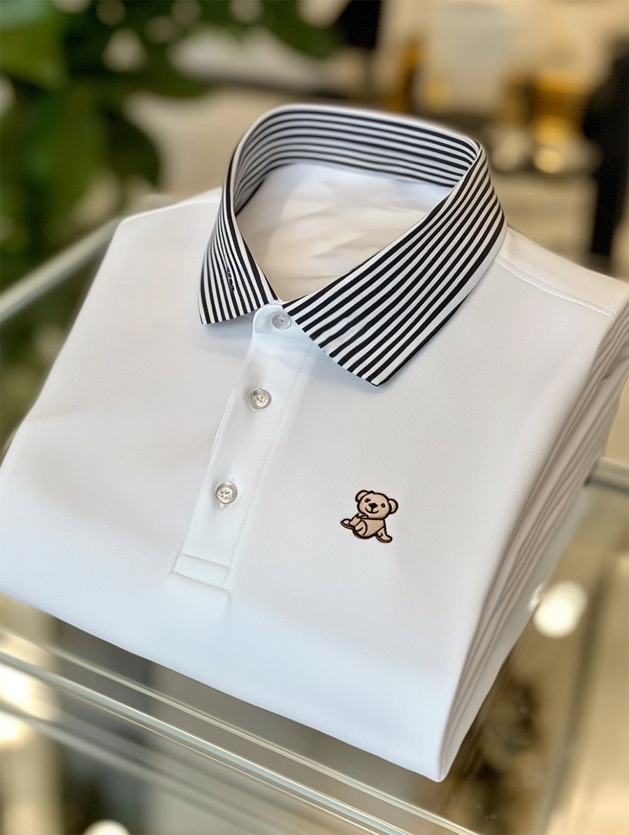 Camisa polo ejecutivo casual Button de manga corta para hombre